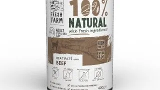 FRESH FARM Smooth Sterilised, Vita, conserva hrana umeda pisici sterilizate, (pate), 400g