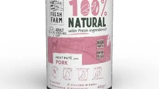 FRESH FARM Smooth Sterilised, Porc, conserva hrana umeda pisici sterilizate, (pate), 400g