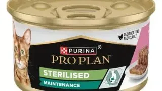 PURINA Pro Plan Sterilised Maintenance, Ton si Somon, hrana umeda pisici sterilizate, (pate), 85g