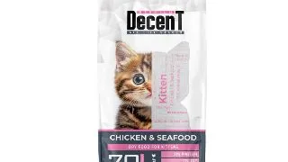 DECENT Kitten Healthy Growth, Pui si Fructe de Mare, hrana uscata pisici junior, 15kg