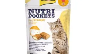 GIMCAT Nutri Pockets Branza&Taurina, Branza, punguta recompense functionale pisici, 60g