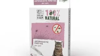 FRESH FARM, deparazitare externa naturala pisici, pipeta repelenta, 2ml x 5buc