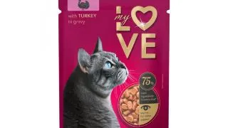 MY LOVE, Curcan, plic hrana umeda pisici, (in sos), 85g