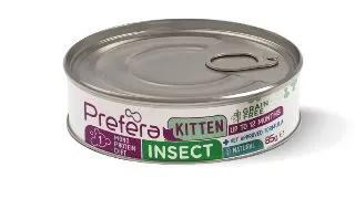 PREFERA MPD Kitten, Insecte, dieta veterinara, conserva hrana umeda monoproteica fara cereale pisici junior, (in suc propriu), 85g
