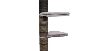 SHAW Paris, ansamblu de joaca pisici, 3 etaje, MDF si plus, elemente de zgariat, gri, 90x90x159cm