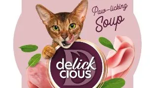 DELICKCIOUS Supa, Pui si Sunca, bol hrana umeda pisici, (in supa), 80g