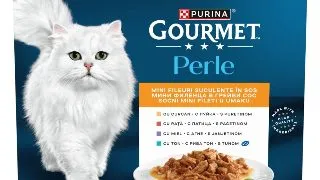 GOURMET Perle Curcan, Rata, Miel, Ton, plic hrana umeda pisici, (in sos), bax, 85g x 12buc
