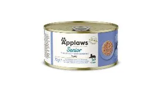 APPLAWS Senior, Ton si Sardine, conserva hrana umeda pisici senior, (in aspic), 70g