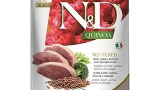 FARMINA N&amp;D Quinoa Cat Duck, Brocolli &amp; Asparagus Neutered Adult Sac hrana pisici sterilizate, cu rata 5 kg