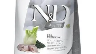 FARMINA N&amp;D White Dog Adult Medium Maxi Sea Bass, Spirulina, Fennel 7 kg Hrana caine talie medie si mare, cu blana alba