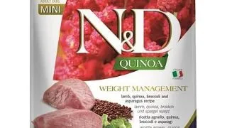 FARMINA N&amp;D Quinoa Weight Management - Hrana dietetica pentru caini adulti - talie mica - gestionarea greutatii - cu miel - 2.5 kg