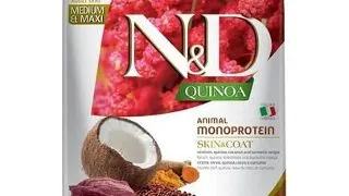 FARMINA N&amp;D Quinoa Dog Adult Medium&amp;Maxi Skin&amp;Coat Venison &amp; Coconut 7 kg Hrana uscata pentru caini, pentru piele si blana, cu vanat