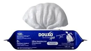 DOUXO Skin &amp; Coat Spa Wipes 100 buc servetele caini si pisici