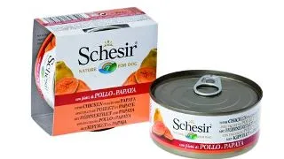 Schesir Cons Caine Fructe Pui/Papaya 150 g