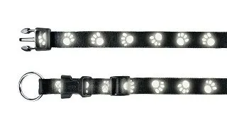 Trixie Zgarda Paw Reflectorizant 45-66 cm/25 mm Negru