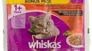 Whiskas Plic Adult Selectii Carne/Legume 4 X 100 g