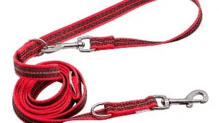 Lesa Herm. Sprenger ajustabila in 3 puncte cu 2 carabiniere, din nailon si insertie cauciucata - 230 cm - Rosu