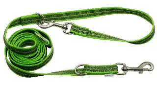 Lesa Herm. Sprenger ajustabila in 3 puncte cu 2 carabiniere, din nailon si insertie cauciucata - 230 cm - Verde