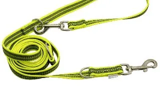 Lesa Herm. Sprenger ajustabila in 3 puncte cu 2 carabiniere, din nailon si insertie cauciucata - 230 cm - Galben Neon