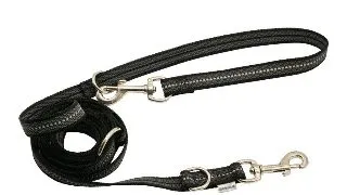 Lesa Herm. Sprenger ajustabila in 3 puncte cu 2 carabiniere, din nailon si insertie cauciucata - 230 cm - Negru